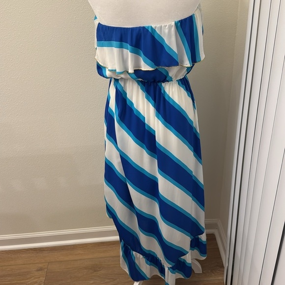 EUC Lilly Pulitzer Caldwell  maxi dress stripes blue white - Picture 6 of 10
